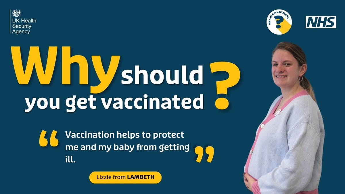 South East London ICS (@selondonics) on Twitter photo Lizzie got vaccinated to protect herself and her baby from getting ill.
💬Have you got questions about vaccination? Reach out to your GP, nurse, or midwife to start a conversation. You can also look up information on the <a href="/NHSuk/">NHS</a> website. Lizzie got vaccinated to protect herself and her baby from getting ill.
💬Have you got questions about vaccination? Reach out to your GP, nurse, or midwife to start a conversation. You can also look up information on the <a href="/NHSuk/">NHS</a> website.