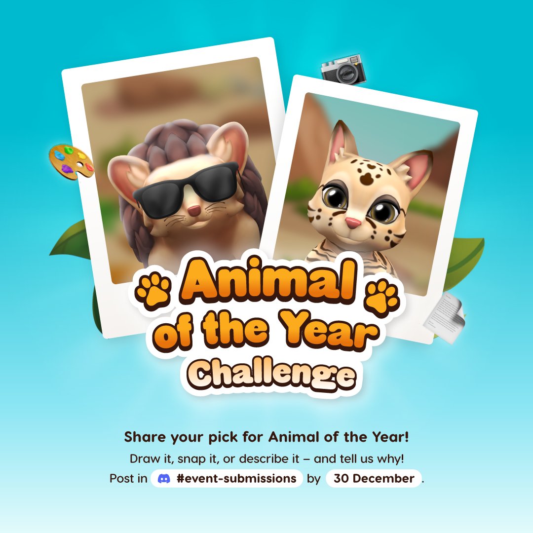 YOUR animal of the year challenge.

This year has been wild, full of incredible creatures and unforgettable moments. Now it’s time to pick our Animal of the Year! 🏆

How to participate:

Submit a photo, drawing, or description of your Animal of the Year – it can be any animal