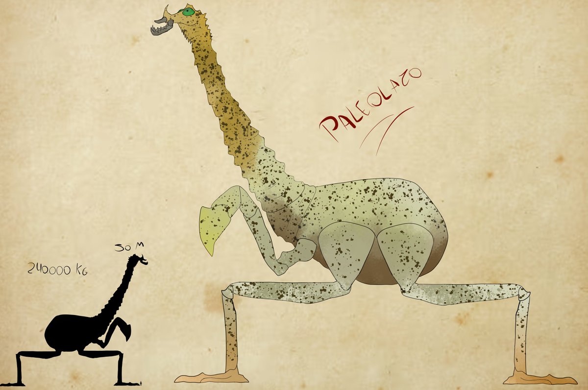 PaleoLazo's tweet image. NUEVO, aca el remake y todas las etapas de ideas y diseños del Blatilititan, un sauropodo con características de artrópodo mi videojuego de evolución especulativa #projectparadise (info del animal en comentarios)