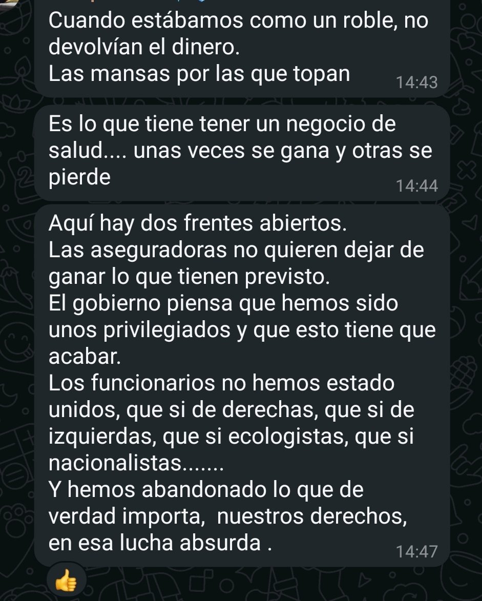 De Muface-Si Madrid: hemos abandonado nuestros derechos <a href="/ppopular/">Partido Popular</a> @psoe <a href="/IzquierdaUnida/">Izquierda Unida🔻🇵🇸</a> <a href="/Congreso_Es/">Congreso</a> <a href="/vox_es/">VOX 🇪🇸</a> @podemos <a href="/Monica_Garcia_G/">Mónica García</a> @CsifNacional <a href="/UGT_Comunica/">UGT</a>  <a href="/CCOO/">Comisiones Obreras</a> <a href="/policia/">Policía Nacional</a> <a href="/oscarlopeztwit/">Oscar López Agueda</a> <a href="/ClientesAdeslas/">Adeslas Atención al Cliente</a> <a href="/DKVSeguros/">DKV Salud (ES)</a> <a href="/AsisaSalud/">ASISA</a>