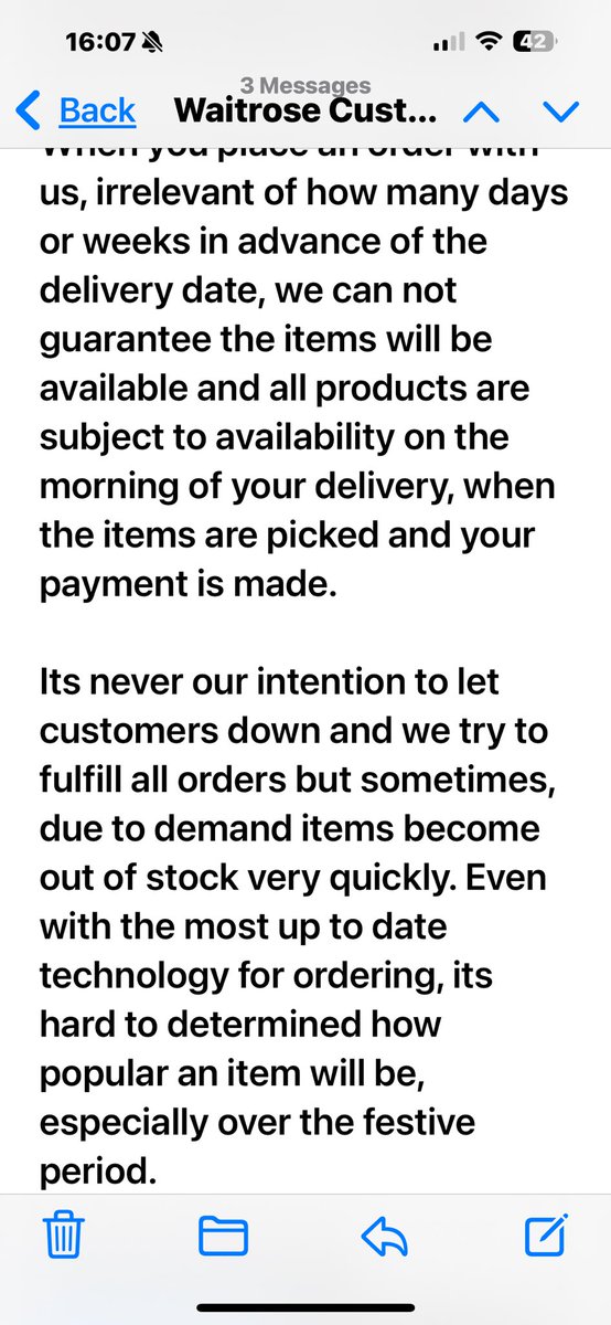 disco1025's tweet photo. @waitrose Thank you for your response, you seem to make out your doing me a favour by pointing out you have me a £95 refund, this was for the useless items you sent as substitutes. Absolutely disgusted! https://t.co/83FOnjqsdj