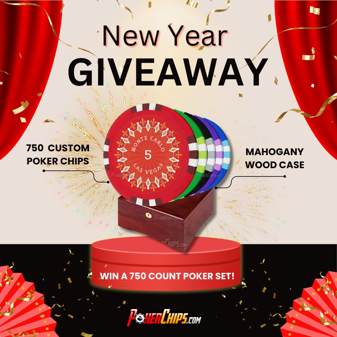 pokerchips_com's tweet photo. 🎉 New Year, New Giveaways! 🎉

Win a 750 Custom Poker Set complete—an $800 value!

How to enter:

1️⃣ Follow us on Instagram and X
2️⃣ Like this post
3️⃣ Comment a friend and your favorite poker hand
4️⃣ Share this post

U.S Residents Only. Must be 18+.

#NewYearGiveaway https://t.co/YifMISUsTn