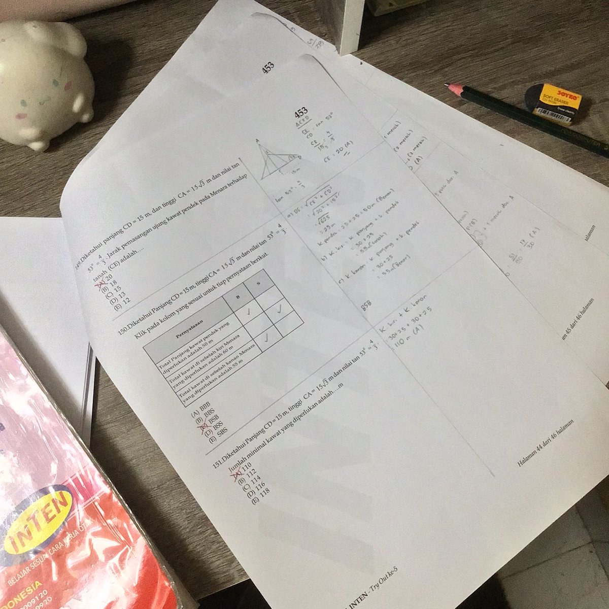 ⋆˚𝜗𝜚˚⋆ tan's progress
🗓️ 28/12/24 [H-116] 

hari ini pertama kali ngerjain to sainsin dan hasilnya not bad lah ya🙏🏻 dan ga lupa progress inten