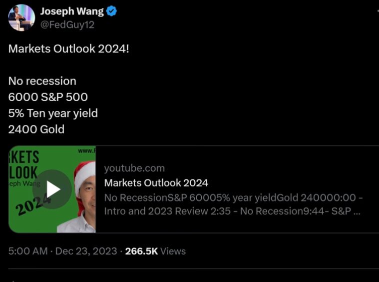 JoeCarlasare's tweet image. Joseph wang’s 2025 call and his 2024 call for reference