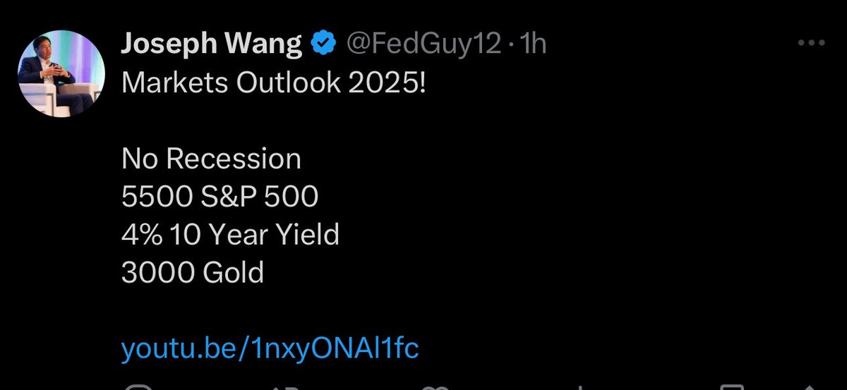 JoeCarlasare's tweet image. Joseph wang’s 2025 call and his 2024 call for reference