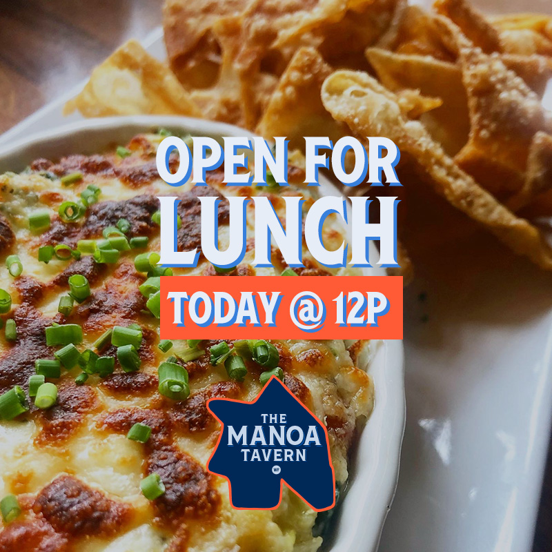 WFmanoatavern's tweet photo. Throughout the holidays we are open everyday at noon. Stop by for lunch and stay for a hot crock of soup! See you soon! #worldfamous #openforlunch https://t.co/v5uSMq5LQ0
