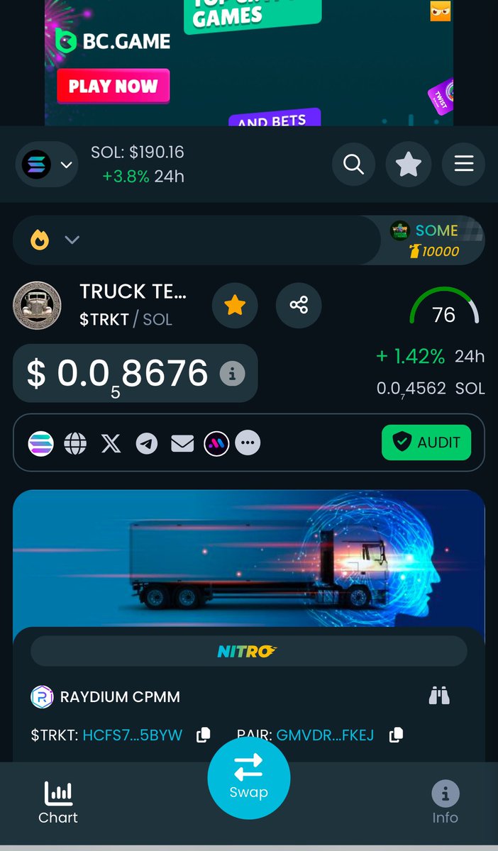 TruckTecT's tweet photo. $TRKT to explode #BTC #Sol #$TRKT
Check webpage and bio!!! https://t.co/RVXfzCUTPc