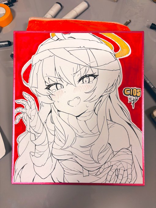 色紙描いた!!!!
ずっと前から描きたかったハロウィンヨシミ🎃 