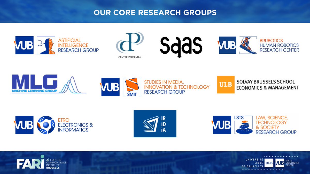 At FARI, we put interdisciplinary research at the forefront. We’re a network of 300 researchers from 10 groups blending expertise in AI, data science, robotics, social sciences, ethics, and law.

Want a peek into our work? fari.brussels/research-and-i…