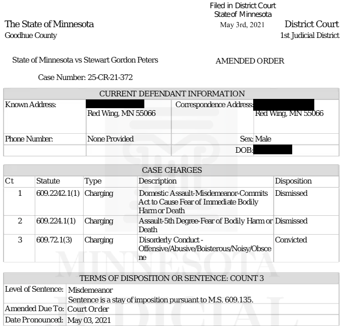 sami_isback's tweet photo. In 2021, Peters was arrested on "domestic assault and disorderly conduct charges in which intoxication was alleged, per court documents. The assault charges were ultimately dismissed and Peters received one year of supervised probation for the disorderly conduct charge." https://t.co/Jw2IL2t33V
