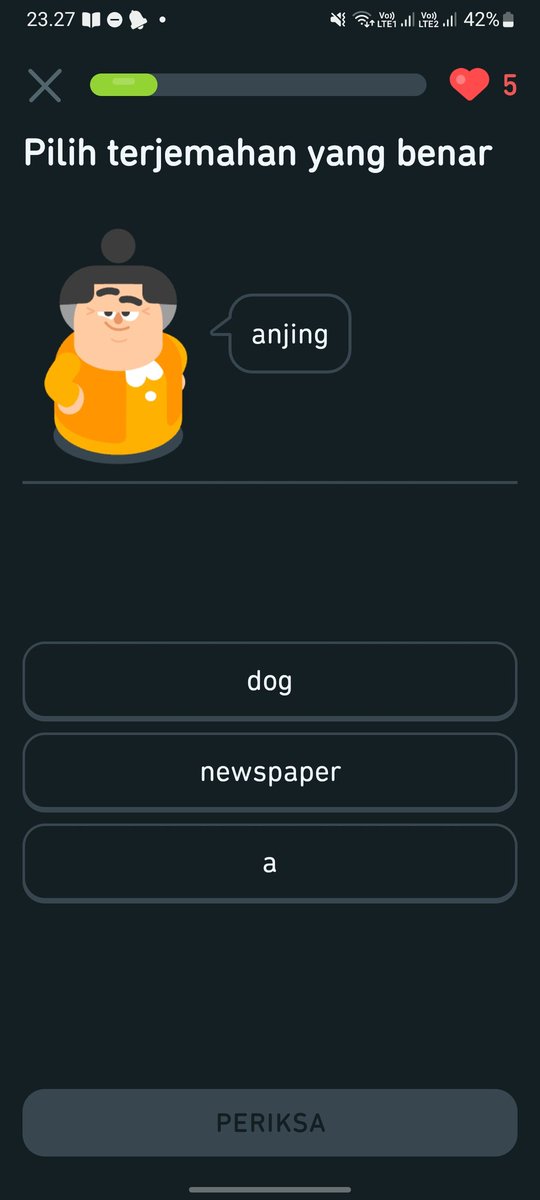 biyzhs's tweet photo. Baru buka duolingo berasa lgsg dimaki.... 😔😔😔 https://t.co/5QYLmnlPxV