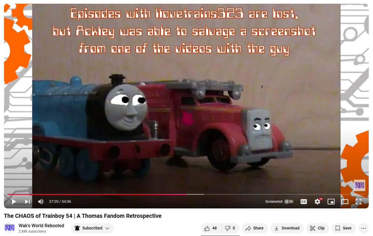 ThomasFandom's tweet image. HOLY SHIT @ilovetrains323 
I didn't know you were apart of the Trainboy54 lore