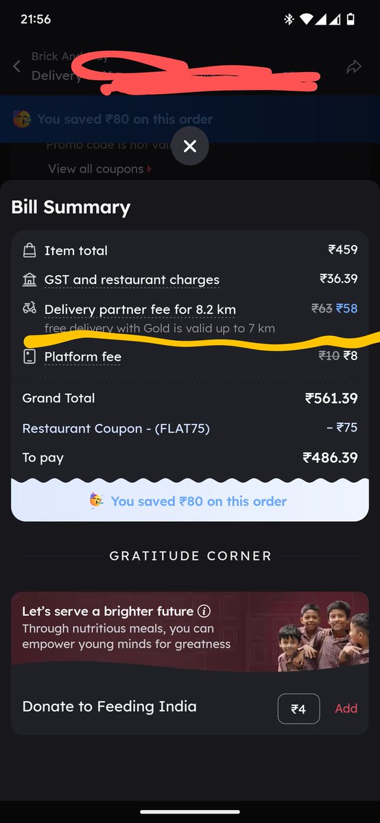 FanindraSatyam's tweet photo. @zomato @zomatocare @deepigoyal How do you decide the distance between the restaurant and the delivery location? Map shows 6.9km and your app shows 8.5km. A huge difference of 1.6km and that excludes me from the free delivery through gold. https://t.co/upCgsr3v6d