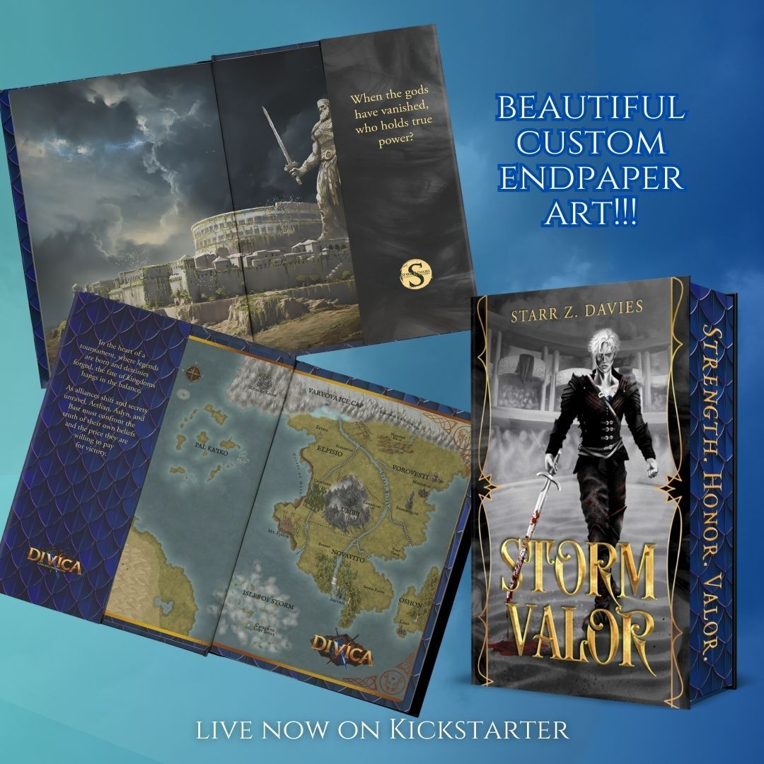 SZDavies's tweet photo. 👀 Check out this full color art in Stormvalor's collector's edition. STORMVALOR has all everything you want in a special edition including:

🔥gold foil stamped cover
🔥full color endpapers
🔥sprayed dragon scale edges
🔥more...

https://t.co/QmxJbUgfSW
#stormvalor #fantasybooks https://t.co/Fs1XwKulHZ