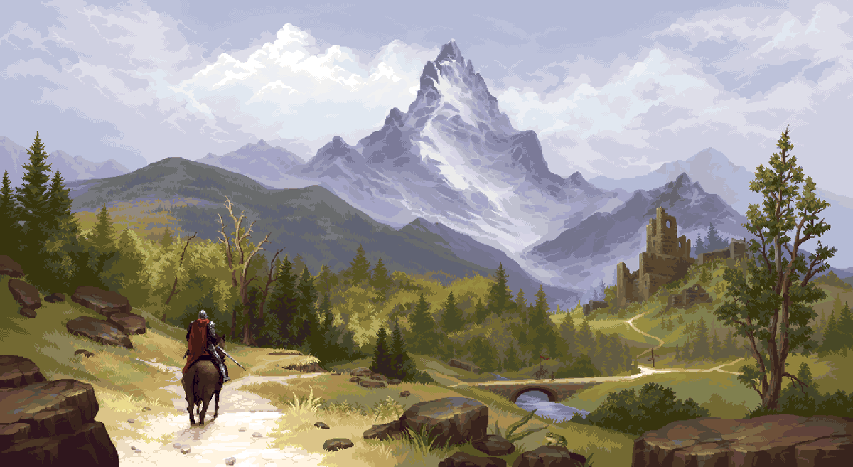 my pixel art secret santa present for 2024! hope everyone has had a wonderful holiday!