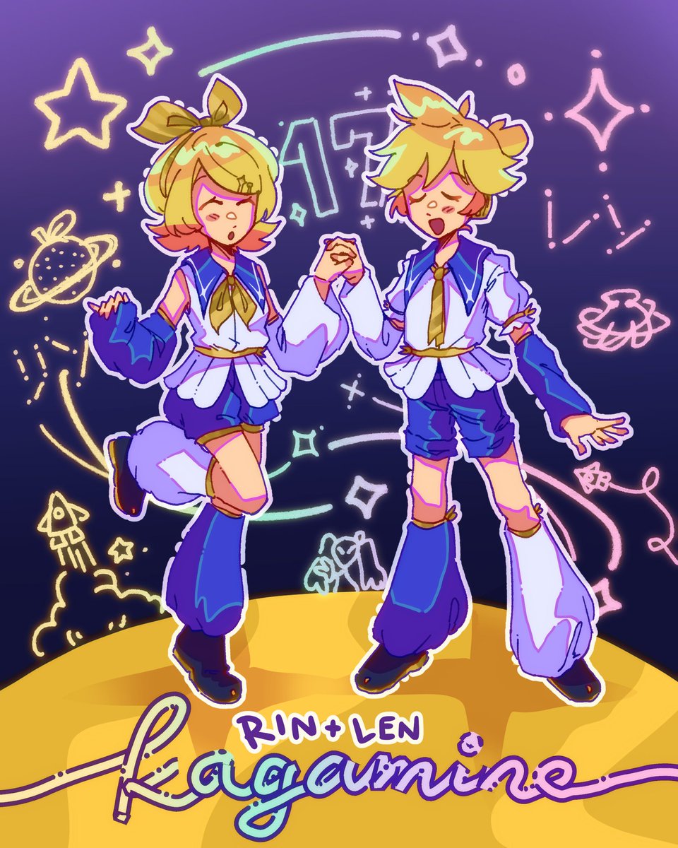 リンレンありがとう💛🧡

#鏡音17誕 
#鏡音リン誕生祭2024 
#鏡音レン誕生祭2024
