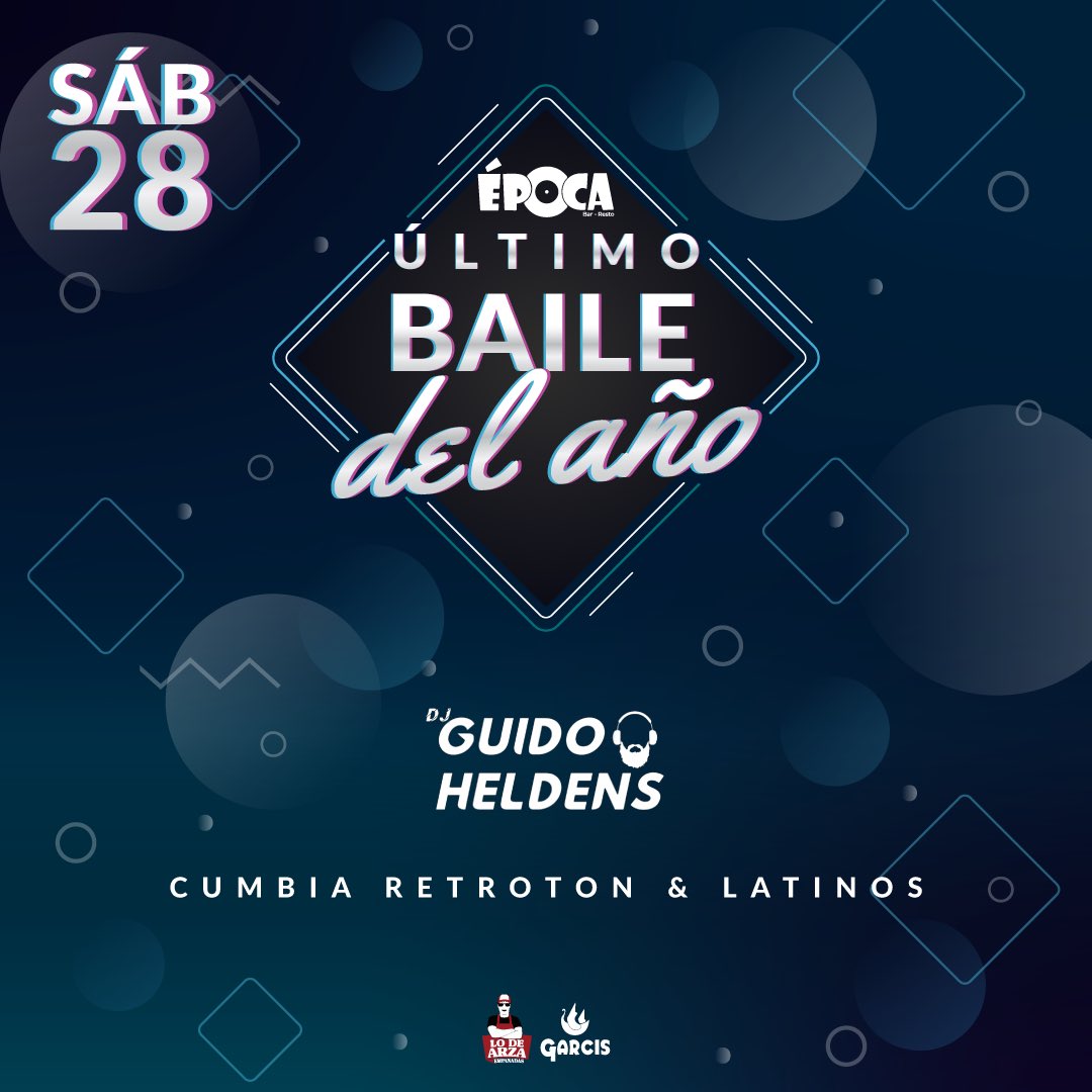 EpocaShowBar's tweet photo. Esta noche se viene el último baile del año! 💃🕺🏻
Cumbia, retrotón, latinos y más de la mano de dj @guido_heldens_dj 🎧🔥

📲 +Info al WhatsApp 👉🏻 https://t.co/bULMd5AvmY https://t.co/E7e6QEviEJ