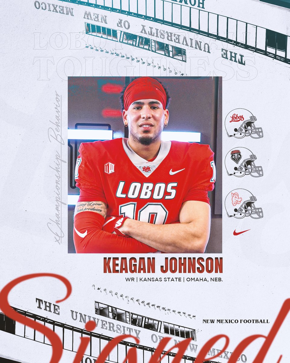 New Mexico Football (@unmlobofb) on Twitter photo Whoa...Let's give a big welcome to the Lobo Family to Keagan Johnson (<a href="/_keaganj/">Keagan Johnson</a>)!!!
A Big XII veteran with career stats of:
37 games
73 receptions
949 yards
5 TDs
That new staff is W-O-R-K-I-N-G!!!
#GoLobos Whoa...Let's give a big welcome to the Lobo Family to Keagan Johnson (<a href="/_keaganj/">Keagan Johnson</a>)!!!
A Big XII veteran with career stats of:
37 games
73 receptions
949 yards
5 TDs
That new staff is W-O-R-K-I-N-G!!!
#GoLobos