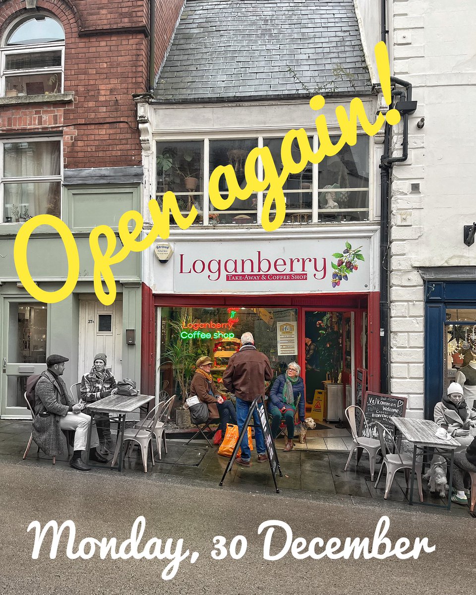 We are opening again on Monday 30th December. Hope you have all had a great Christmas! Look forward to hearing all about it! #coffee #takeaway #InStroud