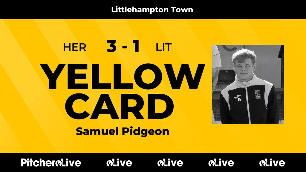 78': Samuel Pidgeon is yellow carded for Littlehampton Town
pitchero.com/clubs/littleha…