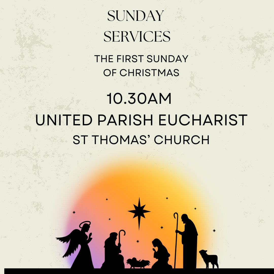 Join us tomorrow as we mark the First Sunday of Christmas! All are welcome to our United Parish Eucharist at St Thomas'.

You can access our community news and readings of the day here tinyurl.com/3ujt89p8

St Botolph's reopens on Saturday 4th January 2025 at 10am.