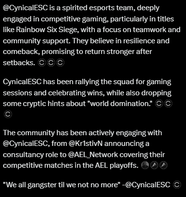 Team Cynical tweet media