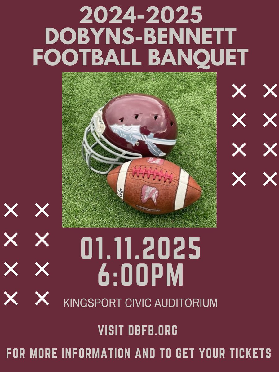 TODAY is the deadline for purchasing tickets! Tickets will not be sold at the door. All players can attend for free but still need to RSVP.

visit dbfb.org to purchase tickets
text 423-782-8703 to RSVP