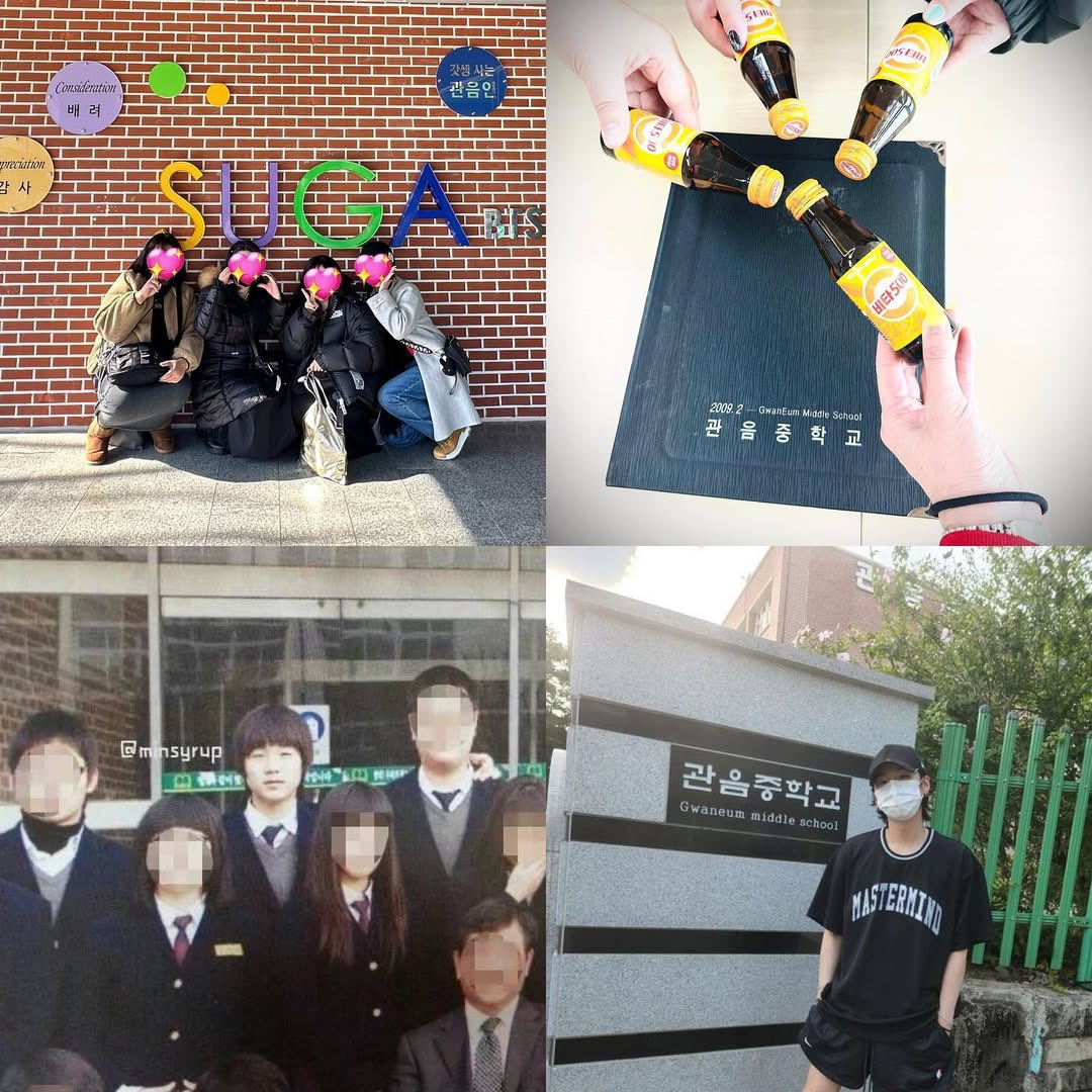 👤: Yoongi is so polite, smart &amp; cool that he's famous even in middle school. He's a good student who studies well &amp; is good at all sports not just basketball
👤: Yoongi is a graduate of this school and I'm so proud