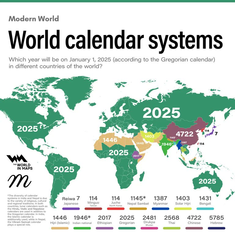 World calendar systems

[🗾 The World in Maps]