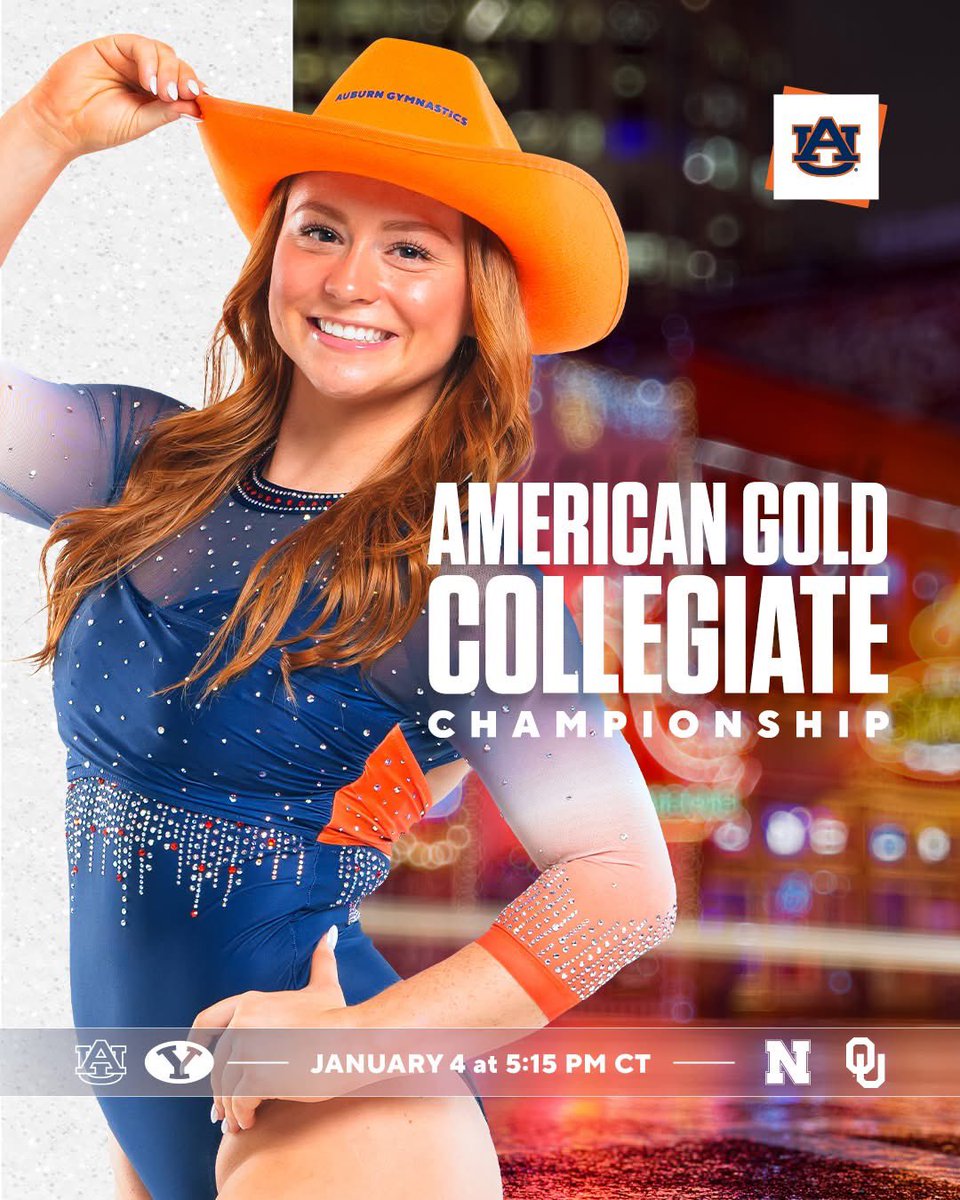 AuburnGym's tweet photo. One week away!!

Come see us in Nashville as we kick off the 2025 season!

🎟 https://t.co/ljMvwU0tQy

#WarEagle | @AuburnNashville https://t.co/eXUH56fxkw