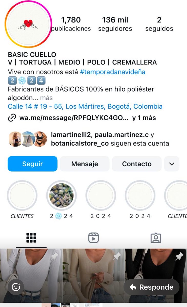 MissNegritu's tweet photo. Esta página de instagram estafa la gente y ya lo tiene de maña,un clon de la de los tenis de aquí ….
Ha cambiado 3 veces de nombre.
1. Inspira tejidos colombia 
2. Básicos tejidos colombia 
3. Sweaters tejidos colombia
Para que estén pendientes,digno de boletear. https://t.co/qhylxMW94X