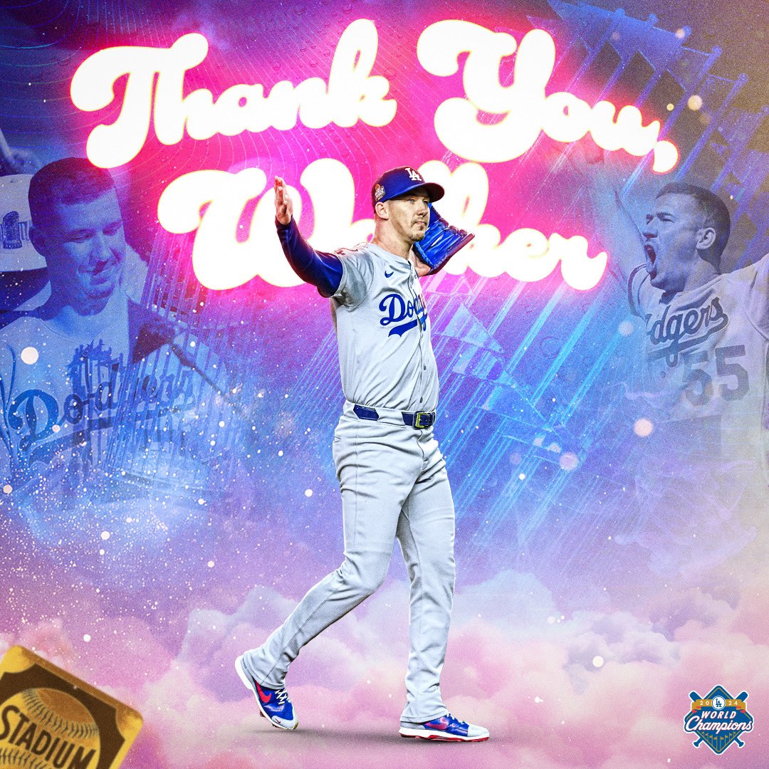Dodgers's tweet photo. Thank you Walker for seven incredible seasons in Dodger blue. From Game 163 to closing out the 2024 World Series, your impact won’t be forgotten. Best of luck in Boston! https://t.co/MsBRWhaVJj