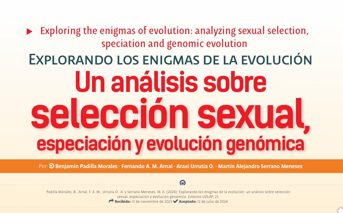 Benjamua (@bpm_tocopico) on Twitter photo Hola les invitamos a leer nuestro artículo de divulgación en <a href="/entornoudlap/">entornoudlap</a>. Donde colaboramos la <a href="/udlap/">UDLAP</a> y el <a href="/MilnerCentre/">Milner Centre for Evolution</a> <a href="/UniofBath/">University of Bath</a> para mostrarles algunos enigmas evolutivos.
#evolution, #Genomics #Ciencia
entorno.udlap.mx/explorando-eni… Hola les invitamos a leer nuestro artículo de divulgación en <a href="/entornoudlap/">entornoudlap</a>. Donde colaboramos la <a href="/udlap/">UDLAP</a> y el <a href="/MilnerCentre/">Milner Centre for Evolution</a> <a href="/UniofBath/">University of Bath</a> para mostrarles algunos enigmas evolutivos.
#evolution, #Genomics #Ciencia
entorno.udlap.mx/explorando-eni…
