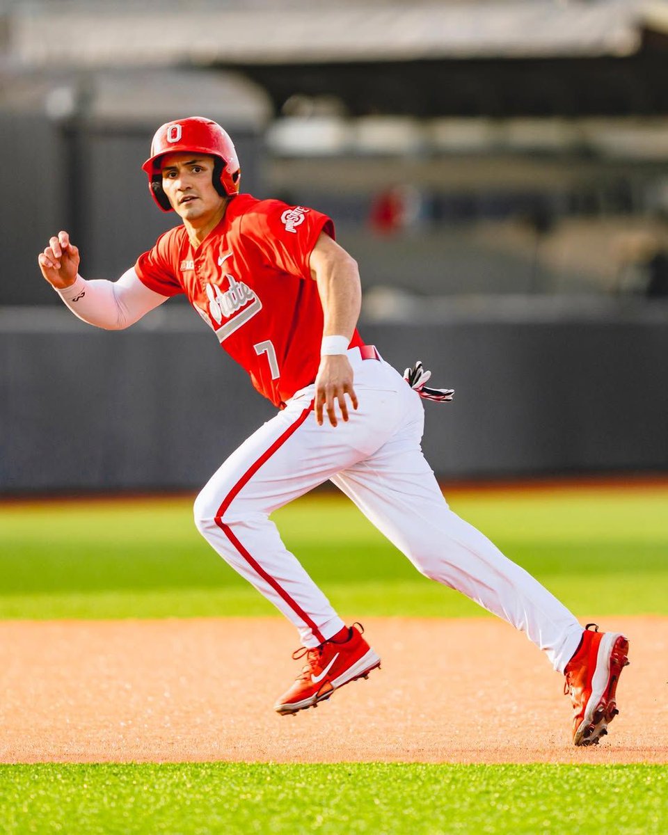 D1Baseball (@d1baseball) on Twitter photo The fastest guy on <a href="/OhioStateBASE/">Ohio State Baseball</a>'s roster and perhaps the entire <a href="/bigten/">Big Ten Conference</a>, <a href="/nickgiama28/">Nick Giamarusti</a> used his 6.2/60-yard dash speed to steal 15 bags in 17 tries last spring and leg out four triples.
He'll look to build on a promising year where he hit .287/.426/.535 as a part-time starter. The fastest guy on <a href="/OhioStateBASE/">Ohio State Baseball</a>'s roster and perhaps the entire <a href="/bigten/">Big Ten Conference</a>, <a href="/nickgiama28/">Nick Giamarusti</a> used his 6.2/60-yard dash speed to steal 15 bags in 17 tries last spring and leg out four triples.
He'll look to build on a promising year where he hit .287/.426/.535 as a part-time starter.