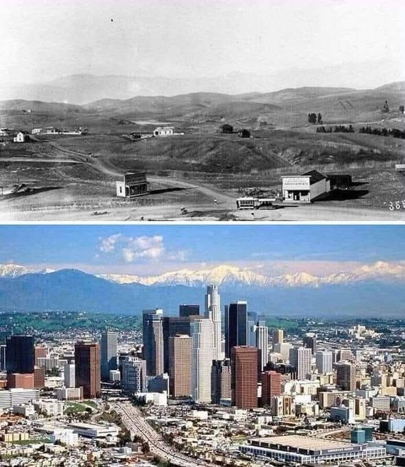 lia_viral's tweet photo. Imágenes del pasado que no te dejarán indiferente.

🧵 HILO

1. El centro de Los Ángeles fotografiado en 1901 y en 2001, exactamente 100 años después. https://t.co/eNeZN7Kul4