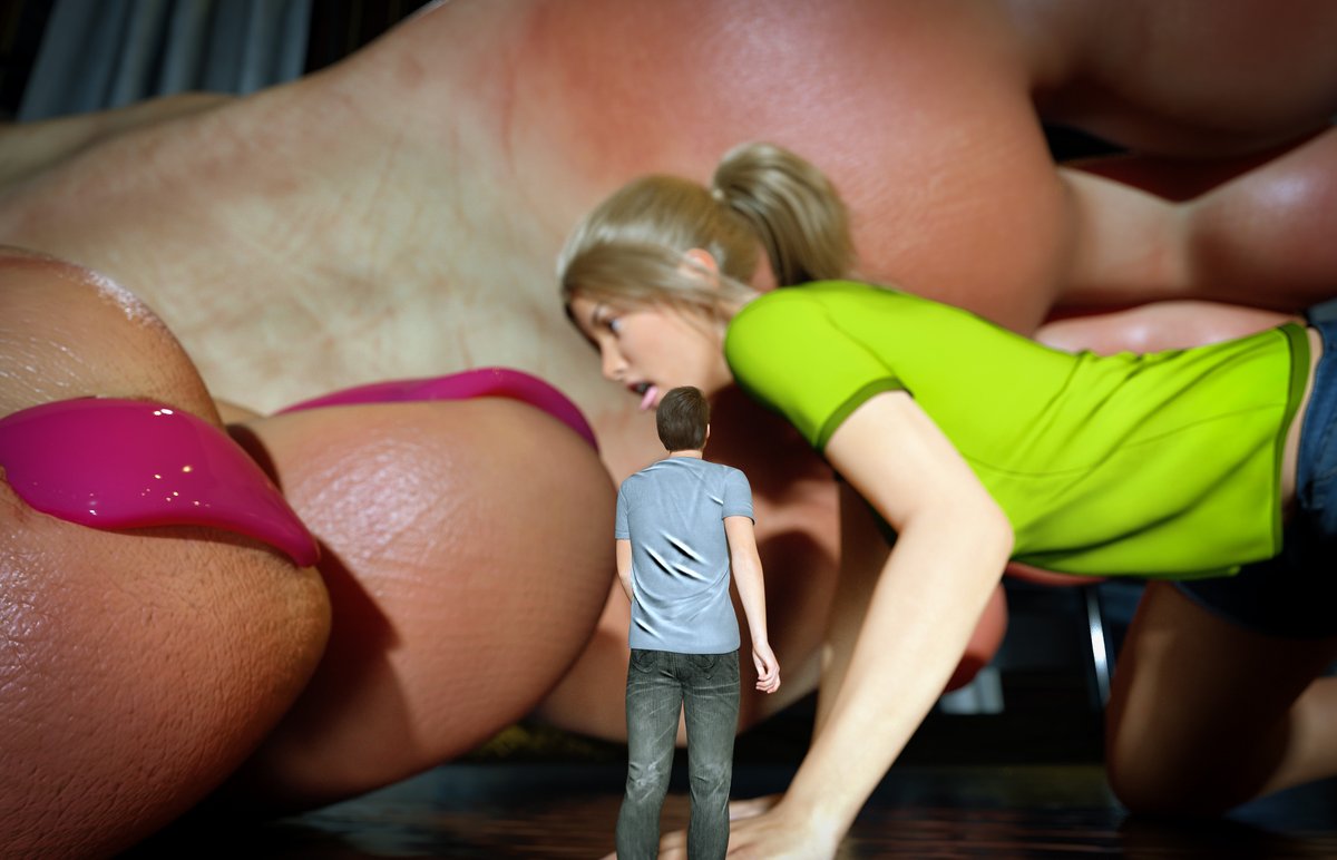 A commissioned piece with a bit of a throwback. I haven't used this model in a year or two.

#Giantess #SizeTwitter