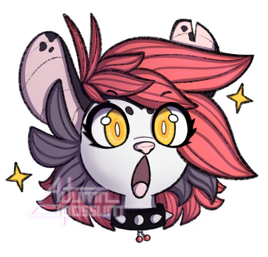 AutumnOpossum's tweet image. ✨Cherry is super excited!✨
This is one of a few sticker designs I’ve been working on.
#furry #procreate #ocart #anthro #drawing #furryart
