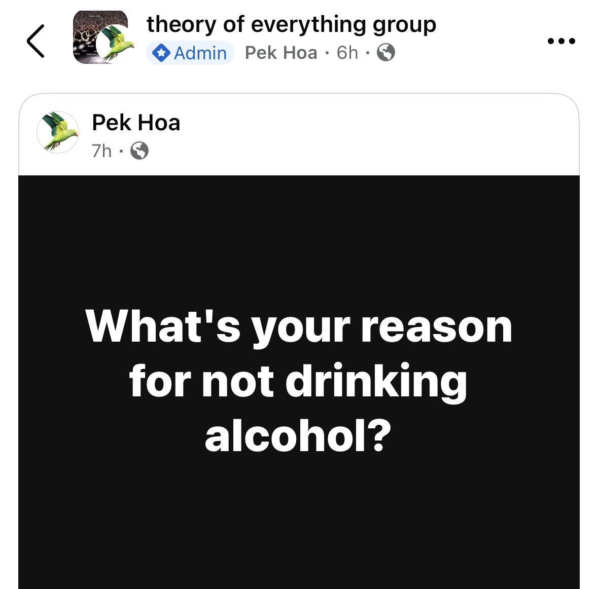 TheFightmasster's tweet image. I love everything in my life, and I can’t afford to be distracted from them by drinking alcohol.#Logical_Reasoning