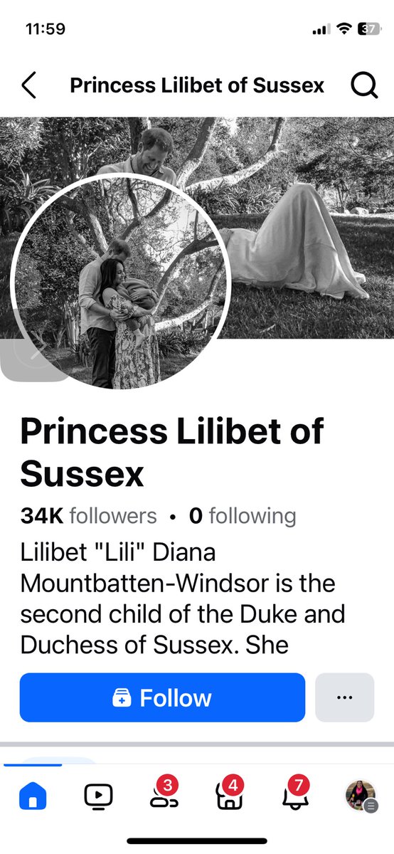 MarineLibby's tweet photo. @according2_taz @pdina13 @danwootton @LadyColinCampb @RNN_RoyalNews @RealRecaps @AvidGardener8 @UKRoyalTea @Akirok8 @thelaurapoirot @barristerlawusa LittleBit Facebook Account 3 days after birth.
The ACCOUNT was CREATED with a name, she was not entitled to until King Charles coronation, right?
@richardaeden @RE_DailyMail @TheRoyalGrift @OurRecollection
#Debunks #Megxit #HarryNeverLeft #BRF, No?!? https://t.co/DHukJ2oVcD