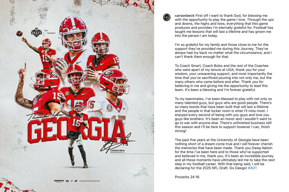 Thank you for everything, Carson! #DGD

#GoDawgs