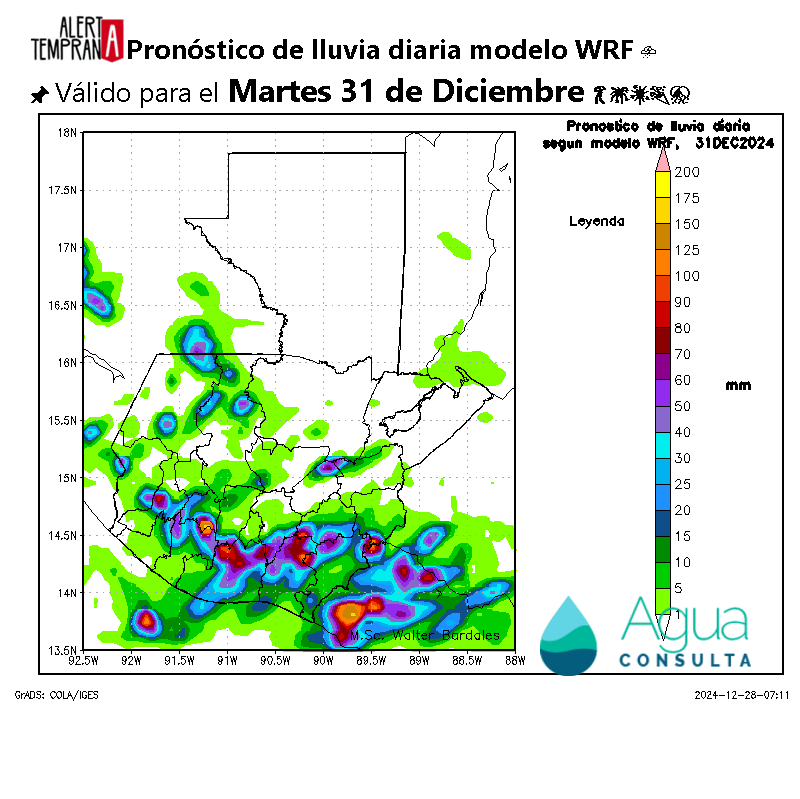 AlertaGt502's tweet photo. 💃🕺🥂2⃣0⃣2⃣5⃣🎆🎇🎉
2🇬🇹📝Durante #FinDeAño y #AñoNuevo lluvias en distintas intensidades sobre varias regiones del país, vientos con rachas de 70km/h en SurOriente y bajas temperaturas sobre el Norte, Altiplano Central y Occidental
#ClimaGt #TraficoGt #LluviasGt
#FrenteFrío19 https://t.co/oXGVbpr8Kg
