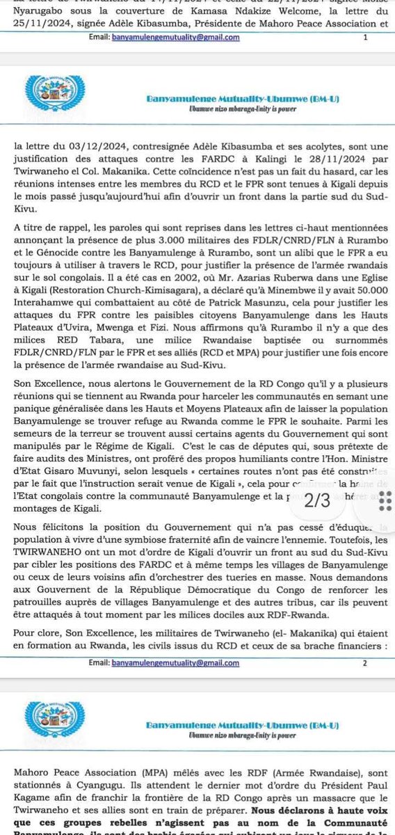 Nyamuhombeza's tweet image. #RDCA🇨🇩 et #RCD🇷🇼🏃🏃🏃🏃

Affaire Moïse NYARUGABO, la mutualité de banyamulenge qui vit aux États-Unis d'Amérique appelle le président Félix Tshisekedi à arrêter moïse NYARUGABO et Azarias RUBERWA car ils sont le moteur de l'agression Rwandaise à L'EST de la RDC depuis RCD-GOMA.
