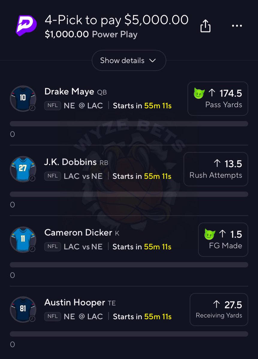 𝗕𝗟𝗘𝗦𝗦𝗜𝗡𝗚 a 𝗙𝗢𝗟𝗟𝗢𝗪𝗘𝗥 who LIKES/RT’s this tweet 💰❤️‍🔥

𝗪𝗵𝗲𝗻 this $5,000 NFL 🏈 NUKE ☢️ Play CASHES! 

JOIN MY VIP BELOW ⤵️💰

50% OFF 1 WEEK OF VIP↙️
[dubclub.win/r/p/pri-4b7wm/…]

#PrizePicks | #GamblingX