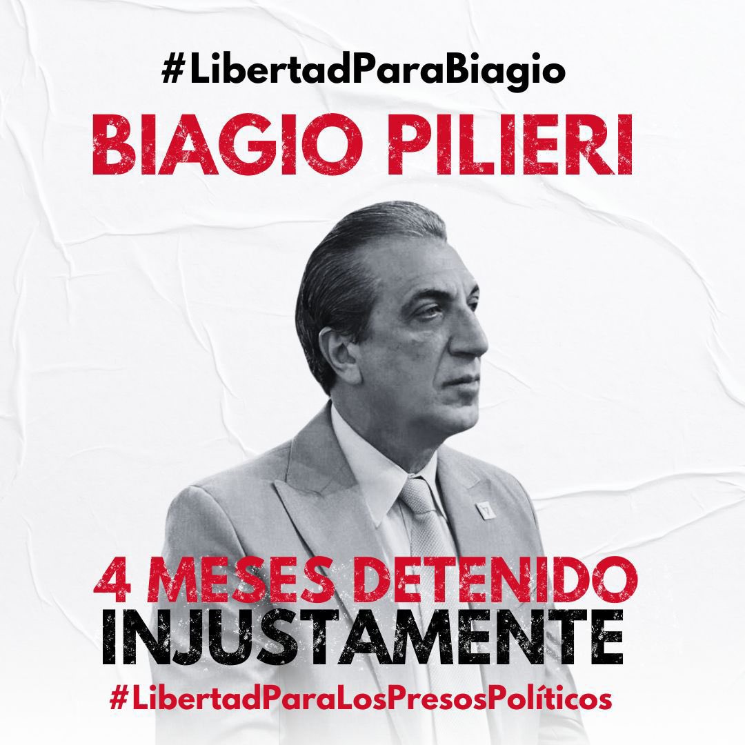 NoniTorres's tweet photo. 🇻🇪 Aislado y sin acceso a su familia y abogados desde hace 4 meses, @BiagioPilieri es víctima de una detención arbitraria. 

¡Alcemos la voz por su libertad inmediata!

#LibertadParaBiagio
#LibertadParaLosPresosPolíticos https://t.co/YHbdQ6bGDC
