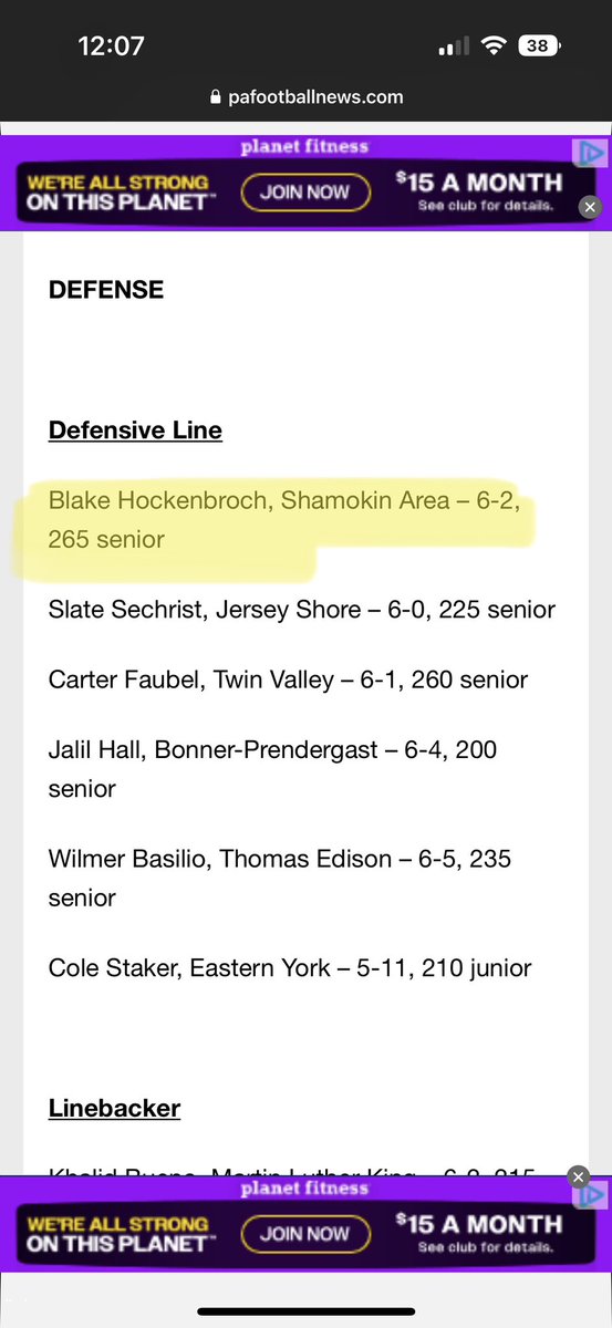 Blake Hockenbroch (@blakehock06) on Twitter photo 2024 Class 4A Pennsylvania Writers All-State Defensive Lineman!!!!!
2X All-State Defensive Line
Most Voted at Position
<a href="/CoachPersing/">Marc Persing</a> <a href="/mburrows1_mark/">Mark Burrows</a> <a href="/ChadStumhofer/">Chad Stumhofer</a> <a href="/mjr050594/">mjr050594</a> <a href="/PaFootballNews/">Pennsylvania Football News</a> <a href="/EPAFootball/">EasternPAFootball</a> 2024 Class 4A Pennsylvania Writers All-State Defensive Lineman!!!!!
2X All-State Defensive Line
Most Voted at Position
<a href="/CoachPersing/">Marc Persing</a> <a href="/mburrows1_mark/">Mark Burrows</a> <a href="/ChadStumhofer/">Chad Stumhofer</a> <a href="/mjr050594/">mjr050594</a> <a href="/PaFootballNews/">Pennsylvania Football News</a> <a href="/EPAFootball/">EasternPAFootball</a>