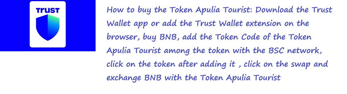Token Contract Apulia Tourist:  0x5a8D4eB390F21adD21235a775B8A895ECb544D30
