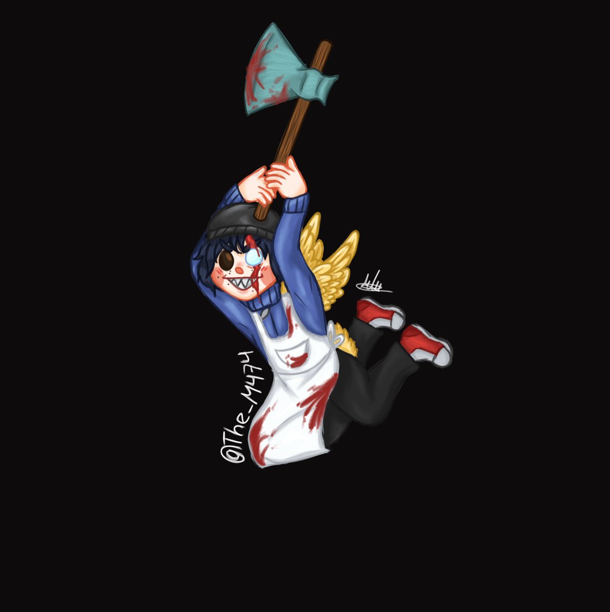 The_M474's tweet photo. Es un honor volver a participar en uno de estos collabs! En este caso se me dio la oportunidad de hacer a butcher quackity :D/

FELIZ CUMPLEAÑOS QUACKITY 💛🎉

#QUACKITYBDAYCOLLAB
#quackityfanart #quackitybirthday https://t.co/QhQZ3zK9R5