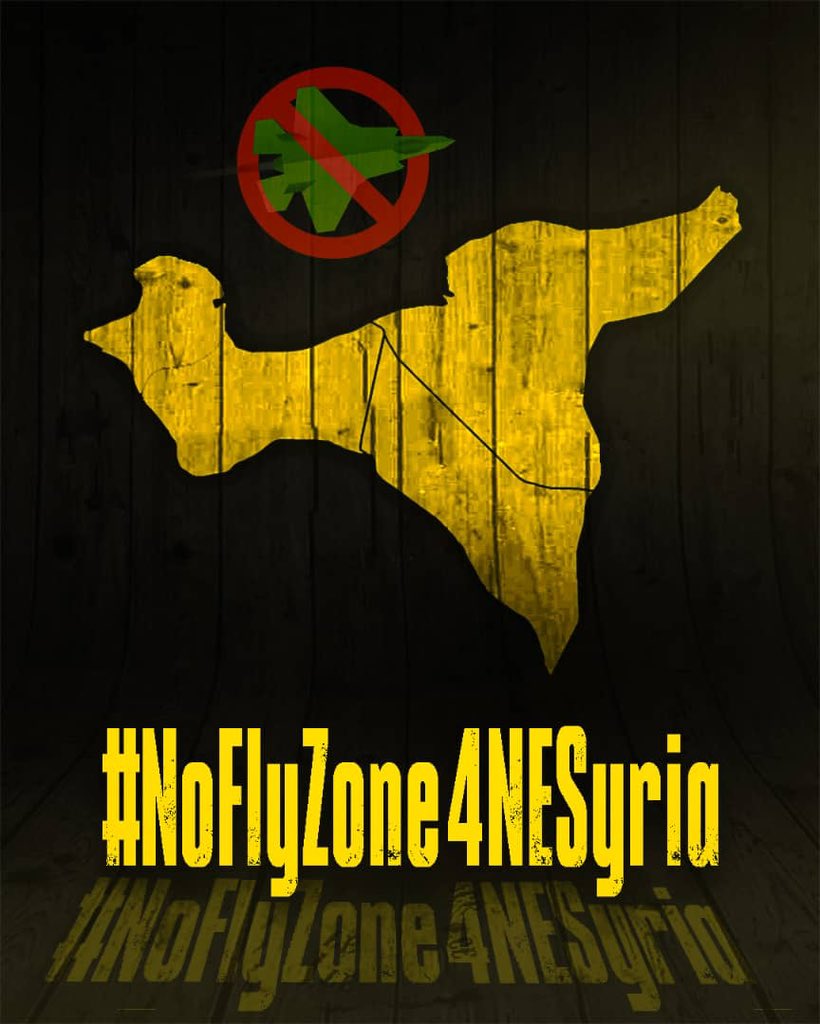 Nûrşan Hisên (@nourshan_husein) on Twitter photo It is absolutely critical to enforce a no-fly zone over North East Syria without delay.
#NoFlyZone4NESyria It is absolutely critical to enforce a no-fly zone over North East Syria without delay.
#NoFlyZone4NESyria