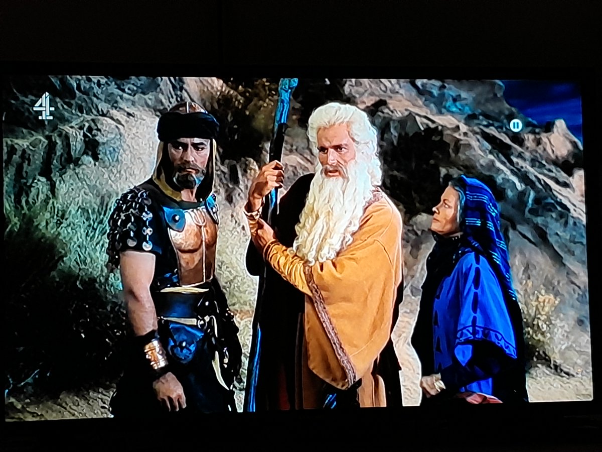 Santa's on TV again, this time in the Ten Commandments.