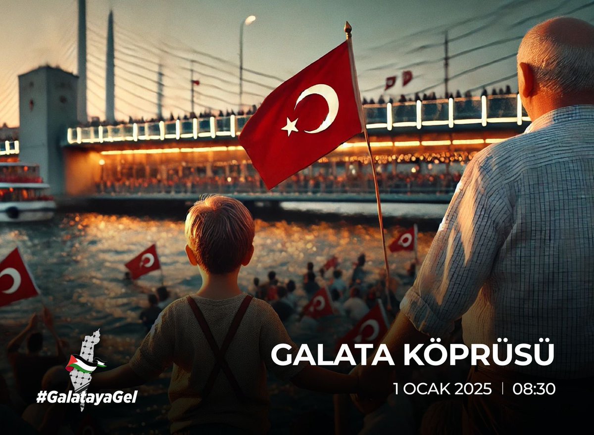 Mazlumlar için sen de #GalatayaGel

🗓️ Tarih: 1 Ocak 2025
🕒 Saat: 08.30
📍 Yer: Galata Köprüsü